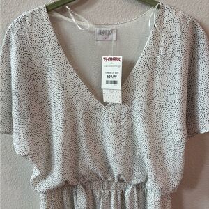 🛍️ Sienna Sky White Polka Dot Dress – Size M